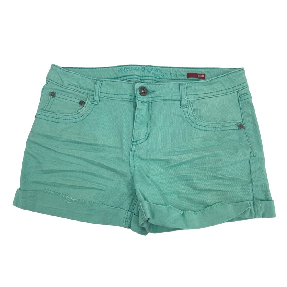 Arizona Jean Co Cotton Short Shorts Sea Green